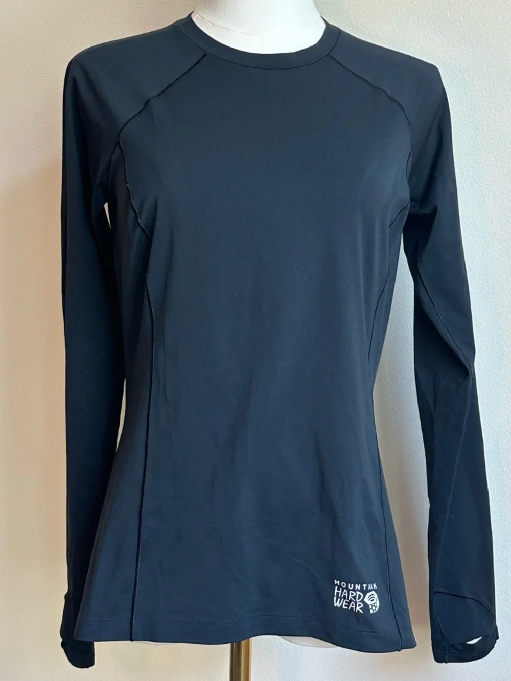 Mountain Hardwear Women's ‘Crater Lake’ Long-Sleeve Shirt in Black | SIZE XS - Picture 1 of 6